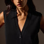 Recycled Cashmere Vest in Black | James Perse Los Angeles