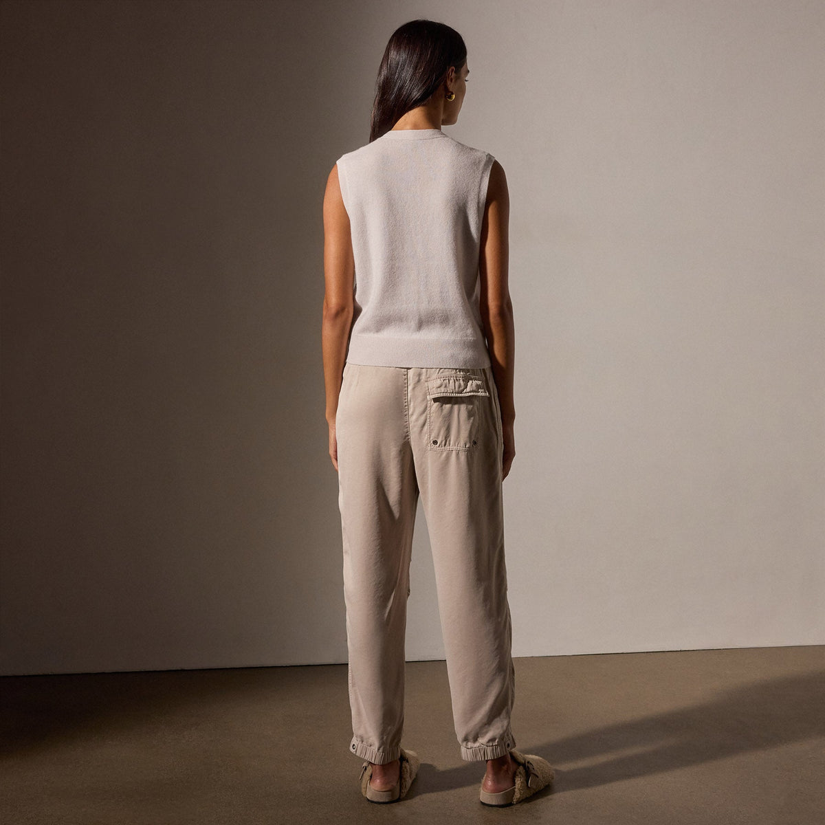 Recycled Cashmere Vest in Pearl | James Perse Los Angeles