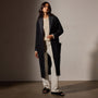 Double Bed Cashmere Shawl Collar Coat in Black/Coal | James Perse Los Angeles