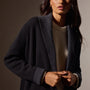 Double Bed Cashmere Shawl Collar Coat in Black/Coal | James Perse Los Angeles