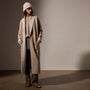 Double Bed Cashmere Shawl Collar Coat in Coyote/Pearl | James Perse Los Angeles