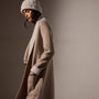 Double Bed Cashmere Shawl Collar Coat in Coyote/Pearl | James Perse Los Angeles