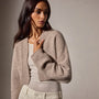 Recycled Cashmere Bolero in Beige Marl | James Perse Los Angeles