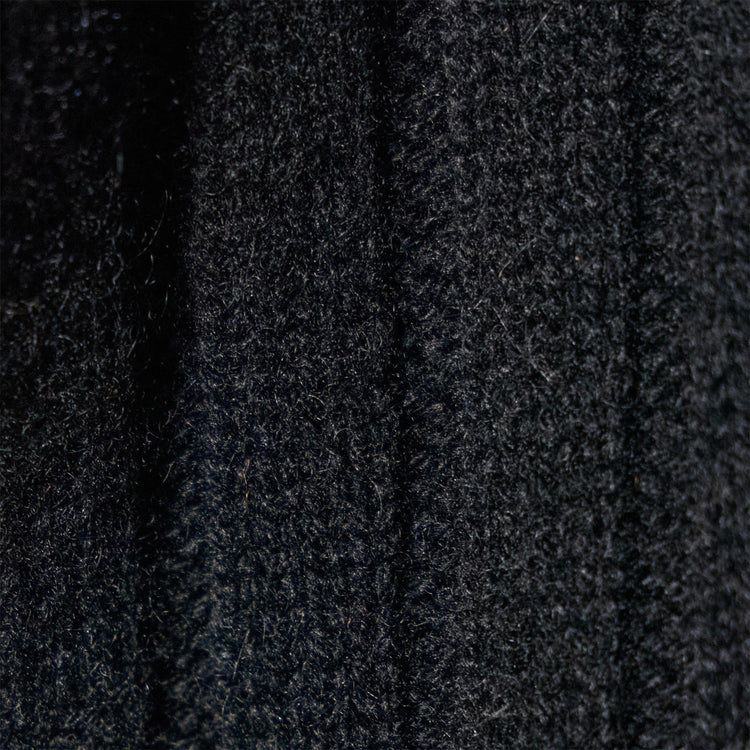 Cashmere Wide Ribbed Hoodie in Black | James Perse Los Angeles