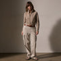 Cashmere Marled Zip Up in Stone Marl | James Perse Los Angeles