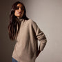 Recycled Cashmere Funnel Neck in Coyote | James Perse Los Angeles