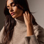 Recycled Cashmere Funnel Neck in Coyote | James Perse Los Angeles