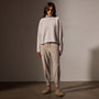 Recycled Cashmere Funnel Neck in Pearl | James Perse Los Angeles