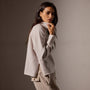 Recycled Cashmere Funnel Neck in Pearl | James Perse Los Angeles
