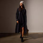 Recycled Cashmere Saddle Shoulder Tunic in Black | James Perse Los Angeles