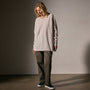 Cashmere Side Split Tunic in Pearl | James Perse Los Angeles