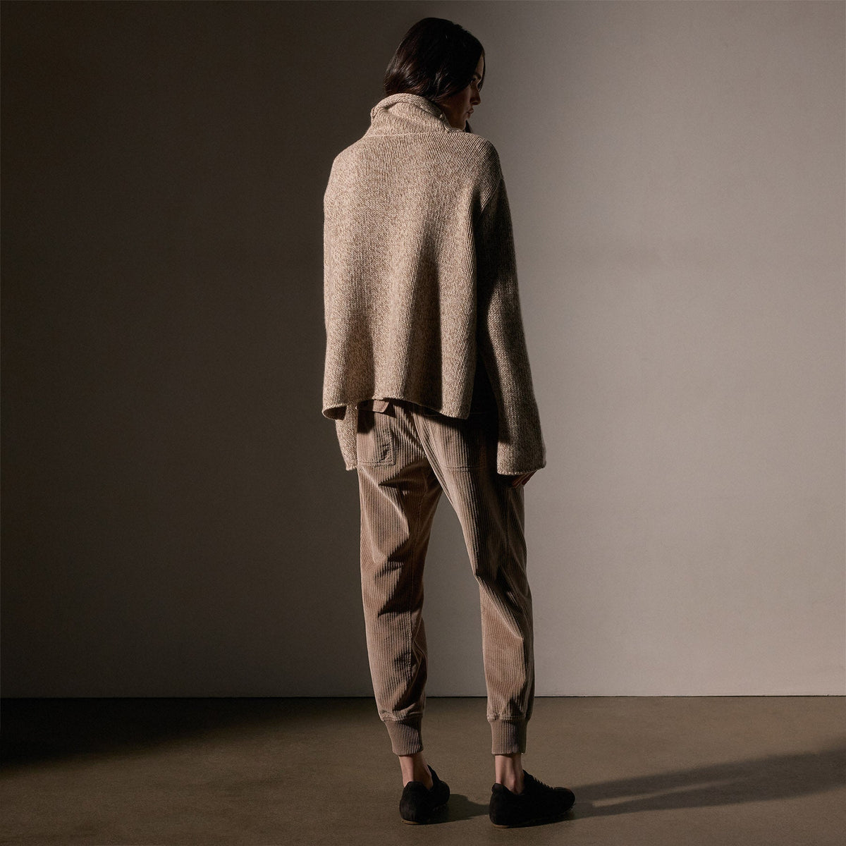 Recycled Cashmere Pullover  in Stone Marl | James Perse Los Angeles