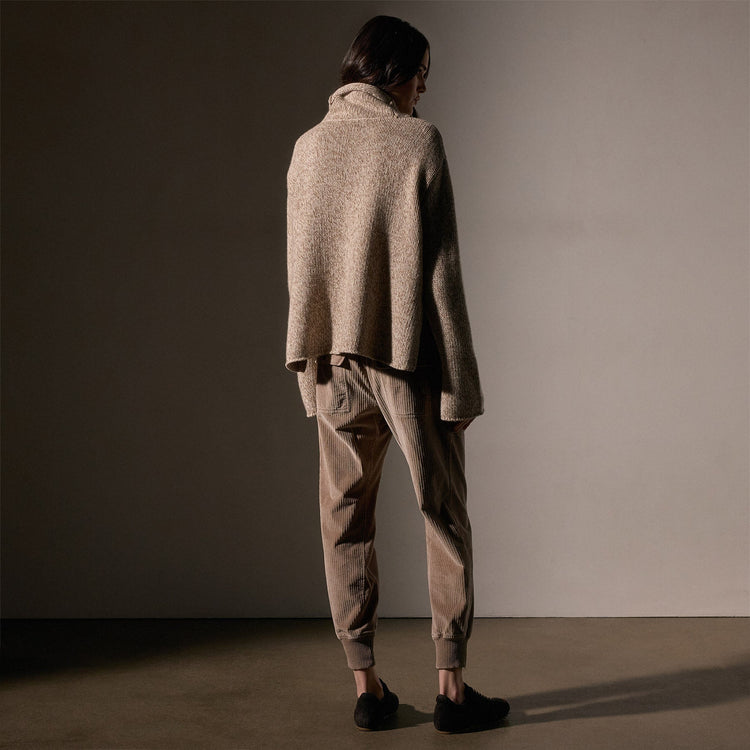 Recycled Cashmere Pullover  in Stone Marl | James Perse Los Angeles