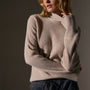 Recycled Cashmere Funnel Neck in Soft Beige | James Perse Los Angeles