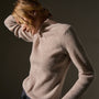 Recycled Cashmere Funnel Neck in Soft Beige | James Perse Los Angeles