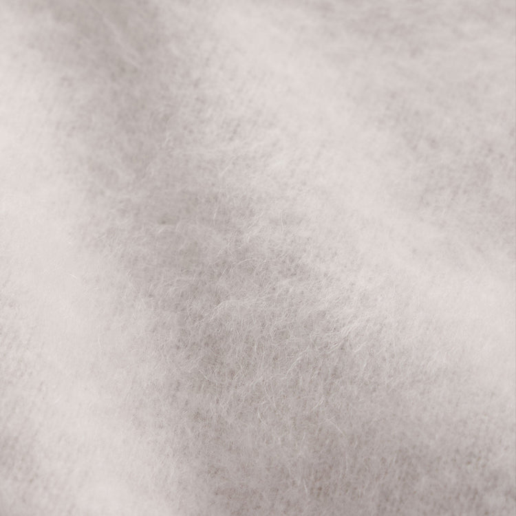 Fuzzy Cashmere Crew Neck in Pearl | James Perse Los Angeles FLAT