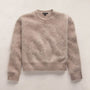 Fuzzy Cashmere Crew Neck in Soft Beige | James Perse Los Angeles FLAT