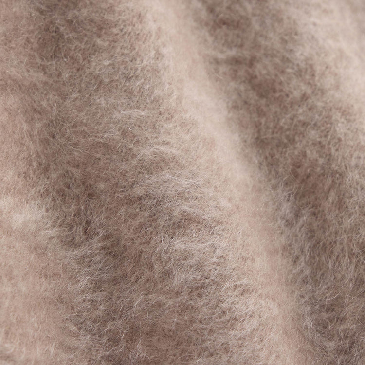 Fuzzy Cashmere Crew Neck in Soft Beige | James Perse Los Angeles FLAT