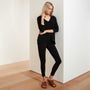 Recycled Cashmere V Neck Sweater - Black | James Perse Los Angeles