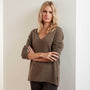 Recycled Cashmere V Neck Sweater - Brown Stone | James Perse Los Angeles