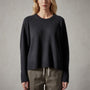 Recycled Cashmere Crew Neck Sweater in Black | James Perse Los Angeles 