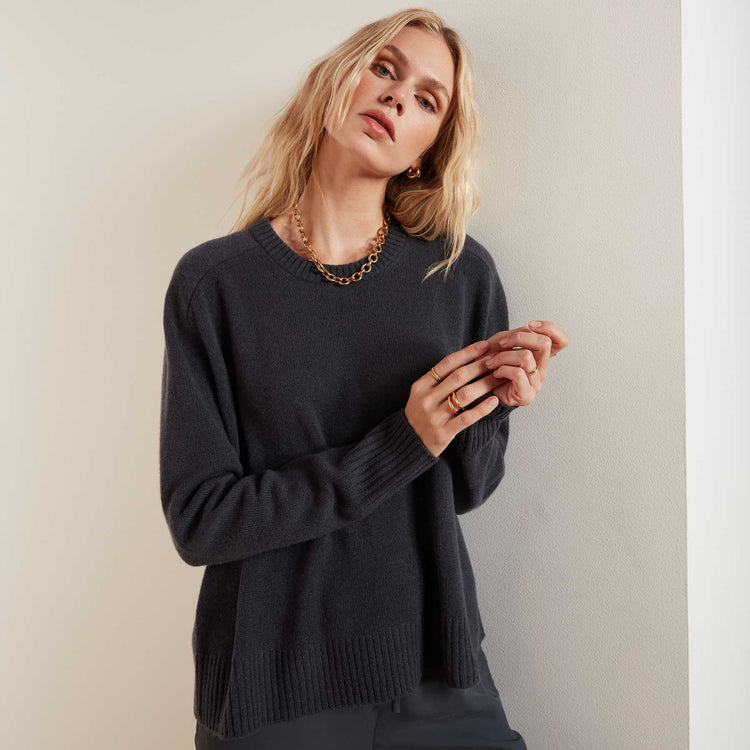 Recycled Cashmere Crew Neck Sweater in Maine | James Perse Los Angeles