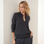 Recycled Cashmere Open Polo - Maine | James Perse Los Angeles