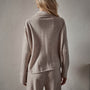 Recycled Cashmere Crop Funnel in Stone | James Perse Los Angeles