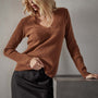 Skinny Rib Soft Vin Neck in Gingerbread | James Perse Los Angeles