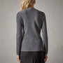 Skinny Rib Soft Vin Neck in Grey Felt | James Perse Los Angeles