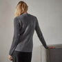 Skinny Rib Soft Vin Neck in Grey Felt | James Perse Los Angeles