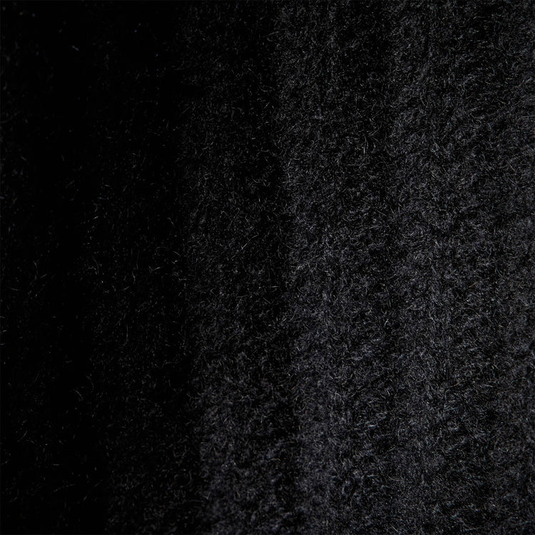 Ribbed Cashmere Funnel Neck in Black | James Perse Los Angeles