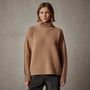Ribbed Cashmere Funnel Neck in Caramel | James Perse Los Angeles