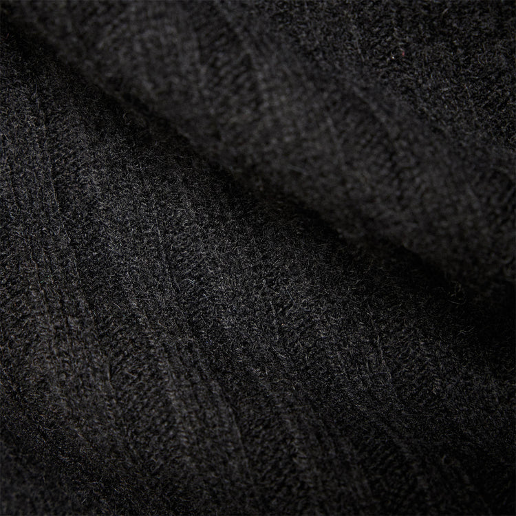 Cashmere Rib Funnel Neck Tank in Black | James Perse Los Angeles