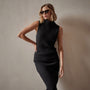 Ribbed Cashmere Sleeveless Turtleneck in Black | James Perse Los Angeles