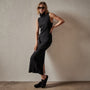 Ribbed Cashmere Sleeveless Turtleneck in Black | James Perse Los Angeles