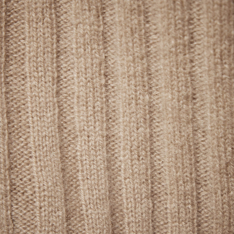 Cashmere Rib Funnel Neck Tank in Mocha | James Perse Los Angeles
