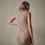 Ribbed Cashmere Sleeveless Turtleneck in Mocha | James Perse Los Angeles