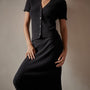 Ribbed Cashmere Pencil Skirt in Black | James Perse Los Angeles