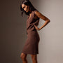Recycled Cashmere Rib Mini Skirt in Americano | James Perse Los Angeles