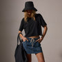 Brushed Jersey Pocket Tee in Black | James Perse Los Angeles