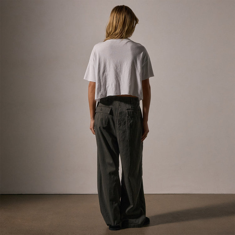 Brushed Jersey Pocket Tee in White | James Perse Los Angeles