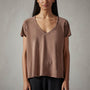 Recycled Brushed Jersey Soft V Raglan Tee in Malt Pigment | James Perse Los Angeles