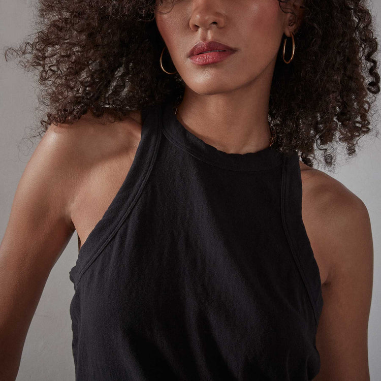 Brushed Jersey Muscle Tank - Black | James Perse Los Angeles