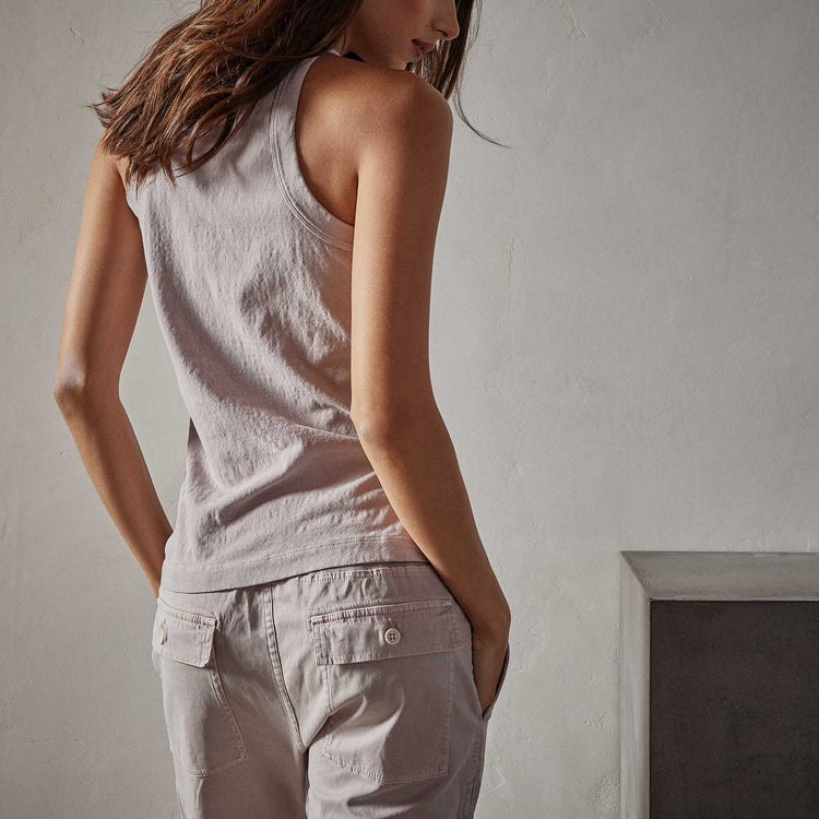 Brushed Jersey Muscle Tank in Calamine Pigment | James Perse Los Angeles