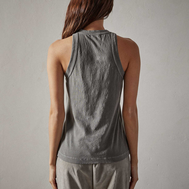Brushed Jersey Muscle Tank in Jungle Pigment | James Perse Los Angeles