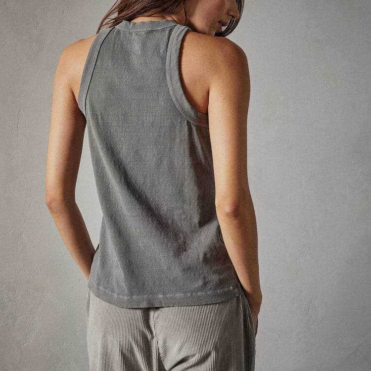 Brushed Jersey Muscle Tank in Jungle Pigment | James Perse Los Angeles
