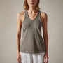 Cut Away Racer Back Tank in River Rock Pigment | James Perse Los Angeles 
