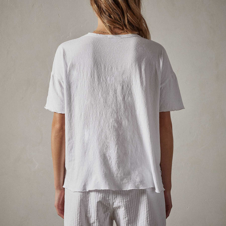 Jersey Relaxed Fit Pocket Tee in White | James Perse Los Angeles 