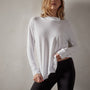jersey oversized funnel neck white wrbj3836 | James Perse Los Angeles 